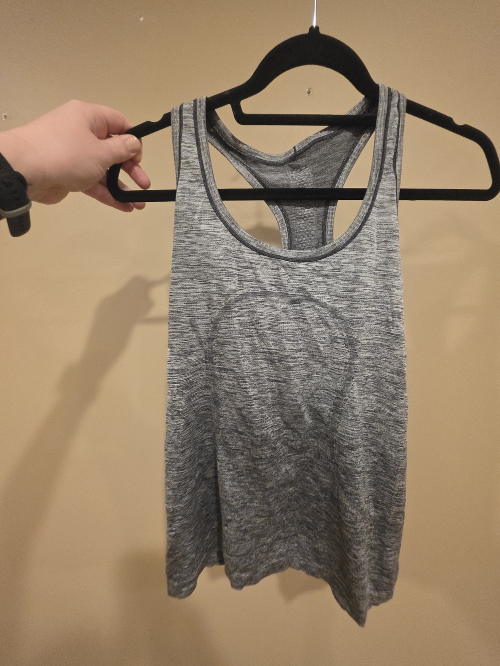 lululemon athletica Heather Gray Racerback Tank Top